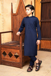 Shahjahan - Boski Navy Blue Kurta Trouser - 2 Piece
